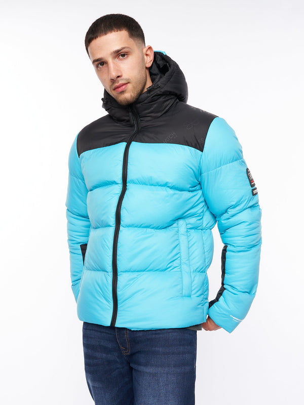 crosshatch Chemerley Hooded Jacket Turquoise