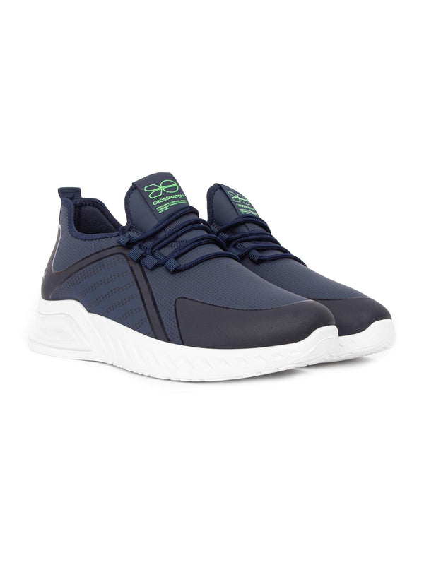 crosshatch Clarington Trainers Navy/Green