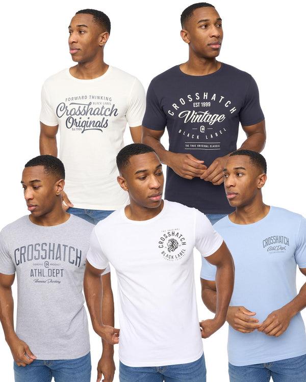 crosshatch Collegetheme T-Shirt 5pk Assorted