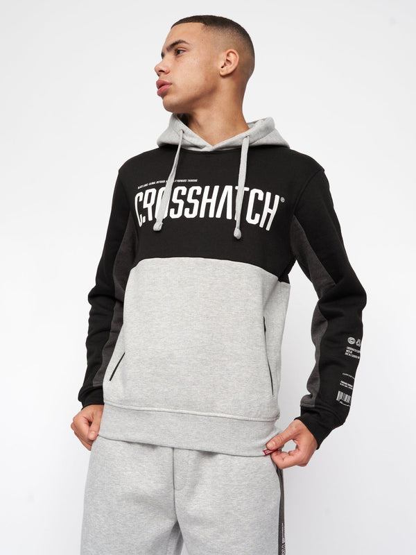 Crosshatch Compounds Hoodie Black/Grey Marl