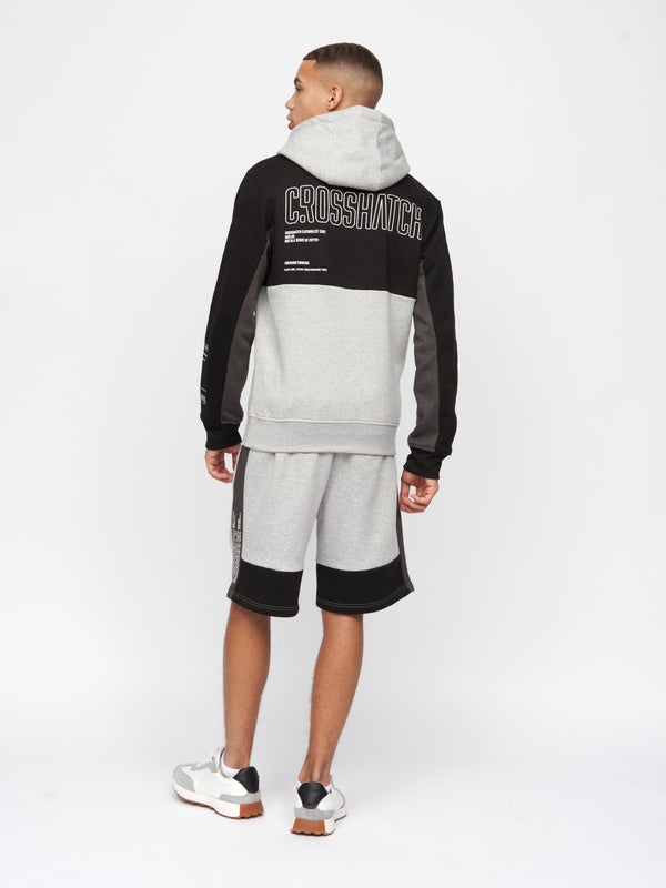 Crosshatch Compounds Hoodie Black/Grey Marl