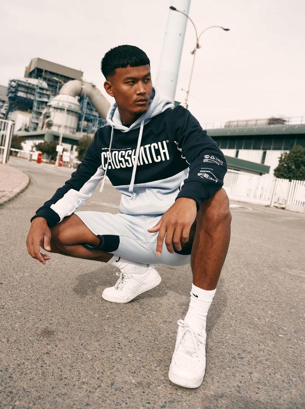 Crosshatch Compounds Hoodie Navy/Light Blue