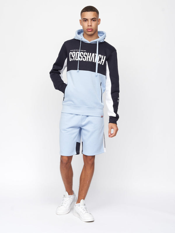 Crosshatch Compounds Hoodie Navy/Light Blue