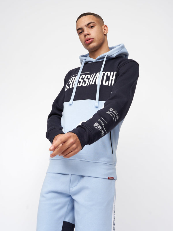 Crosshatch Compounds Hoodie Navy/Light Blue