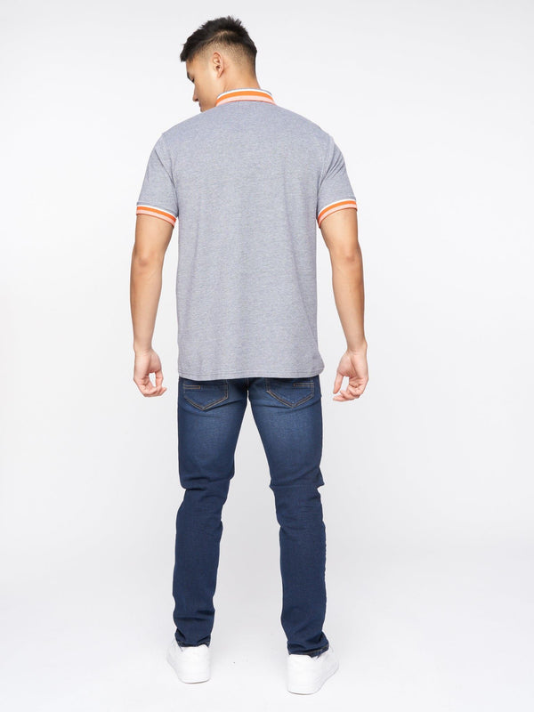 Crosshatch Cratmoore Polo Dark Grey Marl