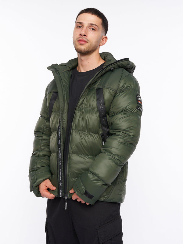Crosshatch Craystore Hooded Jacket Olive