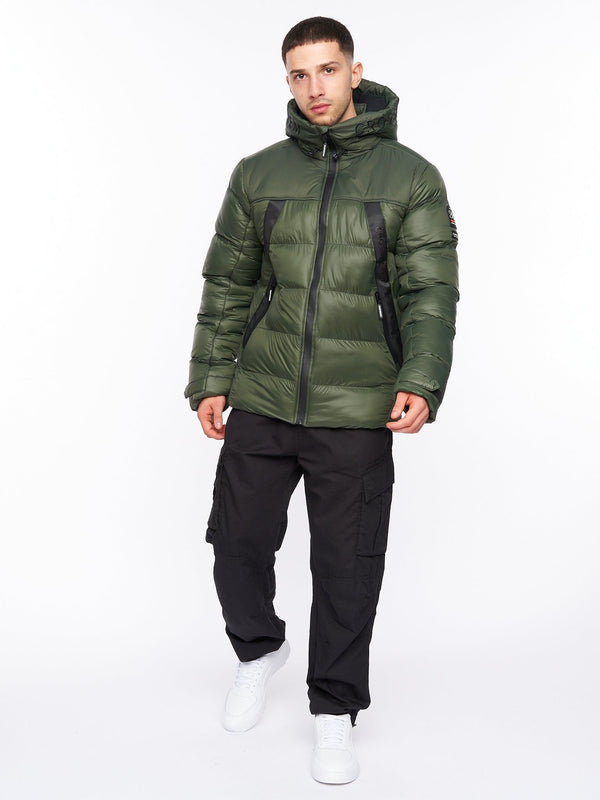 Crosshatch Craystore Hooded Jacket Olive