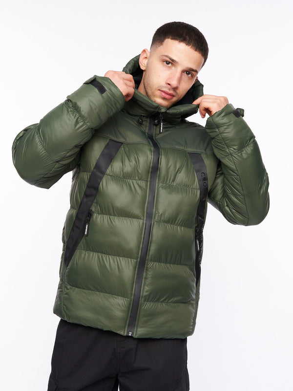 crosshatch Craystore Hooded Jacket Olive