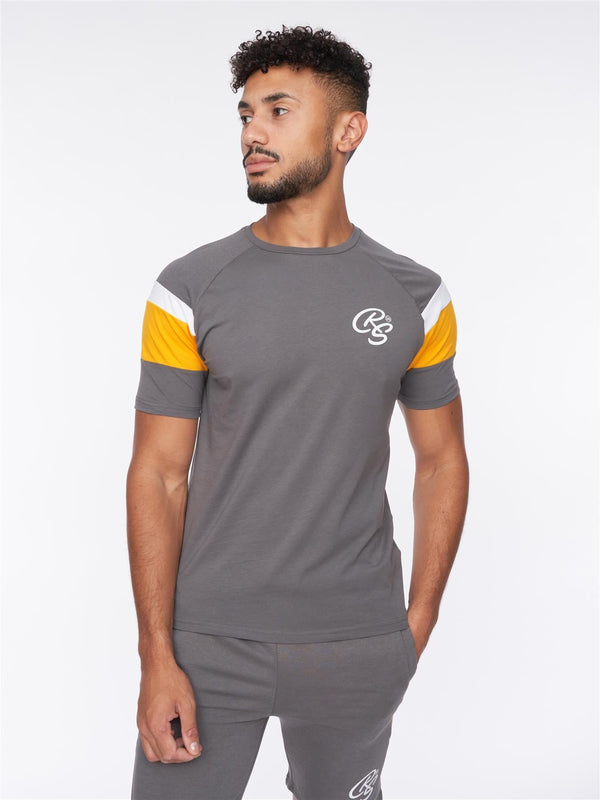 Crosshatch Cremland T-Shirt/Shorts Set Dark Grey