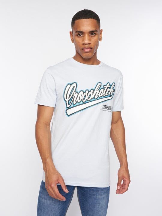 crosshatch Cronstand T-Shirt Light Blue