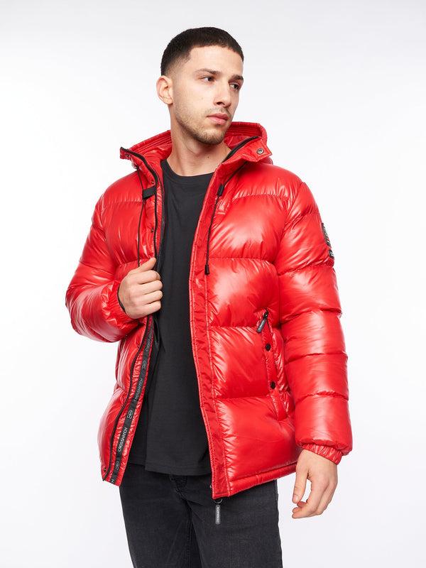 Crosshatch Crosswell High Shine Jacket Red