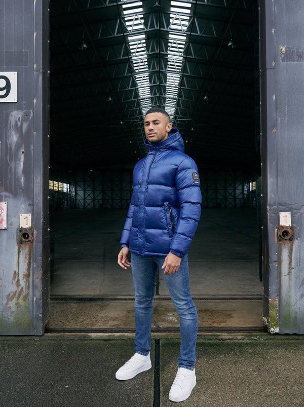 Crosshatch Crosswell High Shine Jacket Royal