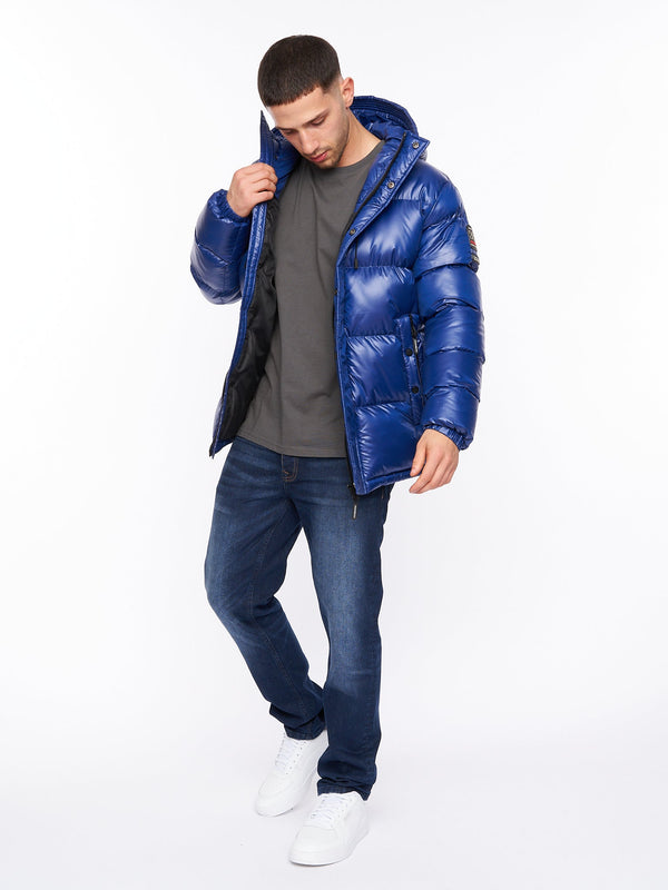 Crosshatch Crosswell High Shine Jacket Royal