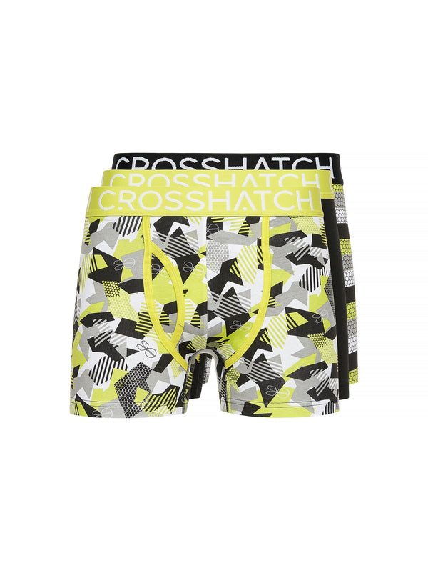 Crosshatch Crystaline Boxers 3pk Lime