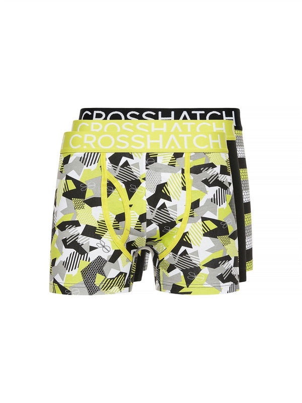 crosshatch Crystaline Boxers 3pk Lime