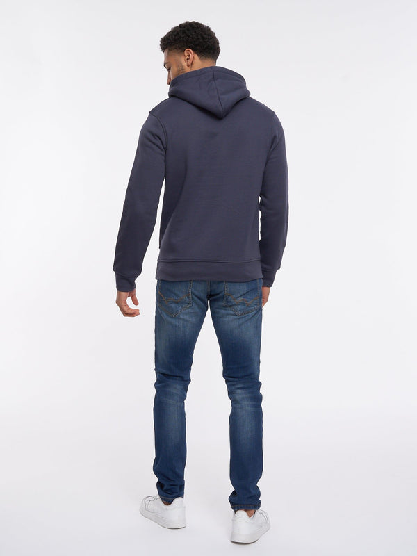 Crosshatch Cutups Hoodie Navy