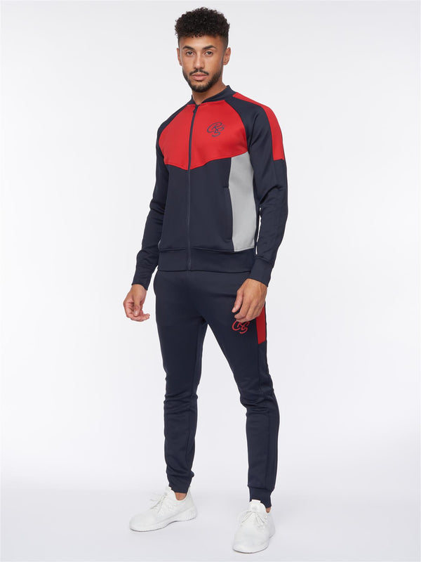 Crosshatch Daxton Tracksuit Navy/Red