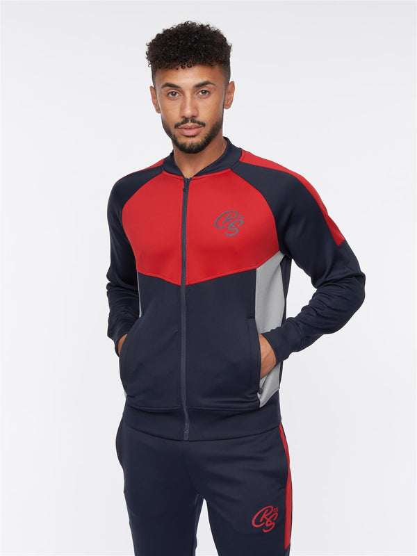 Crosshatch Daxton Tracksuit Navy/Red