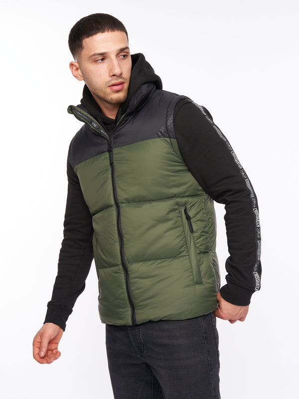 Crosshatch Demerley Gilet Olive