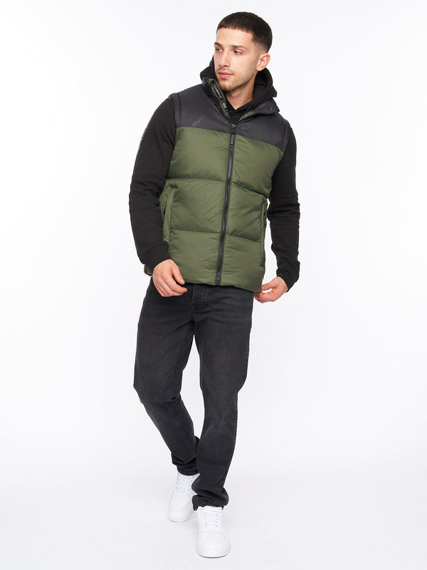 Crosshatch Demerley Gilet Olive