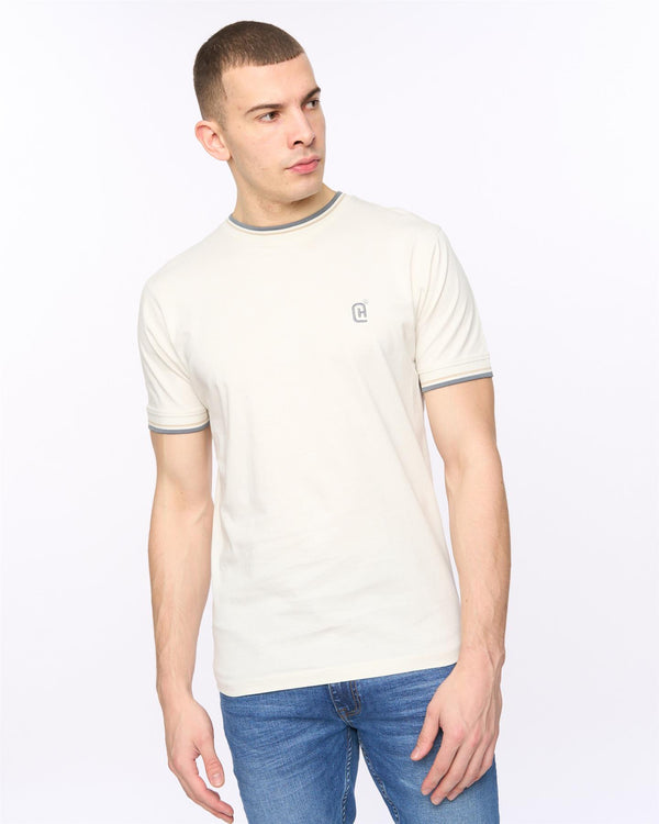 Crosshatch Deuxtip T-Shirt Off White