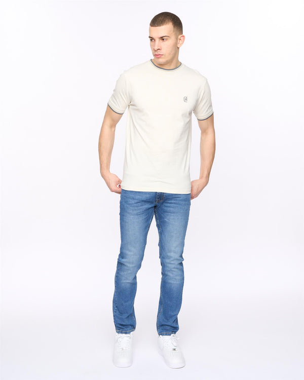 Crosshatch Deuxtip T-Shirt Off White