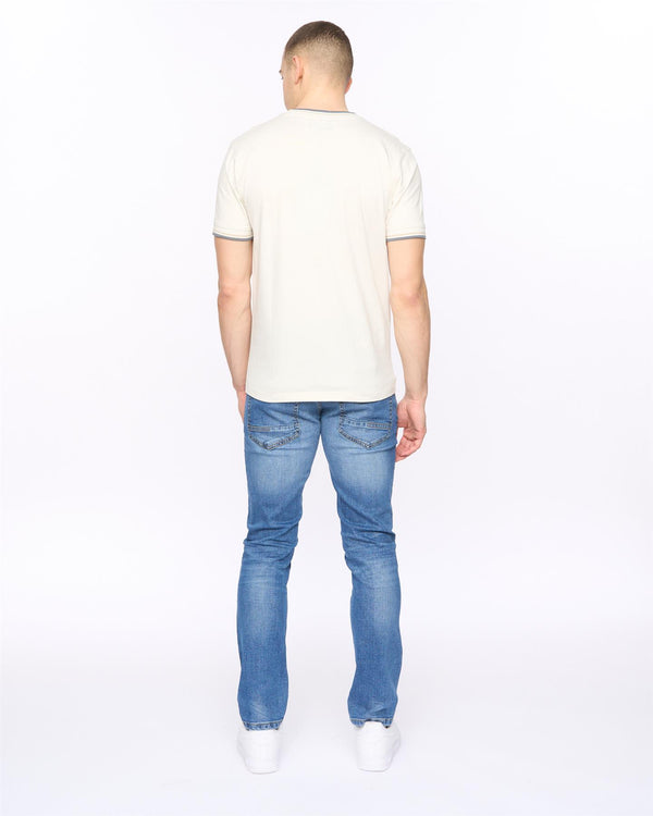 Crosshatch Deuxtip T-Shirt Off White