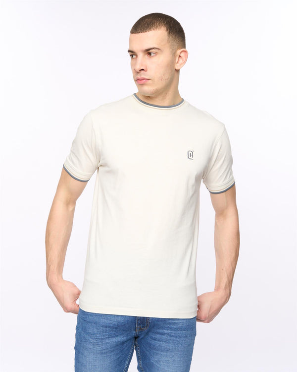 crosshatch Deuxtip T-Shirt Off White