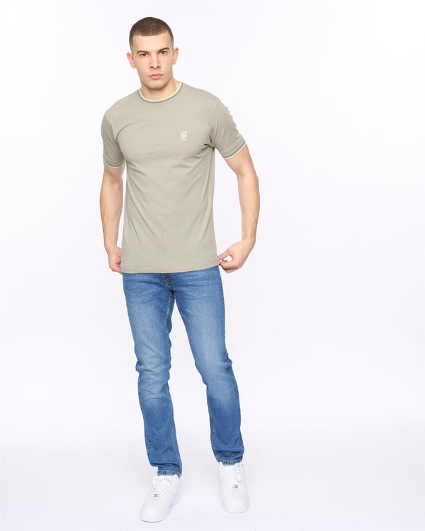 Crosshatch Deuxtip T-Shirt Shadow Marl