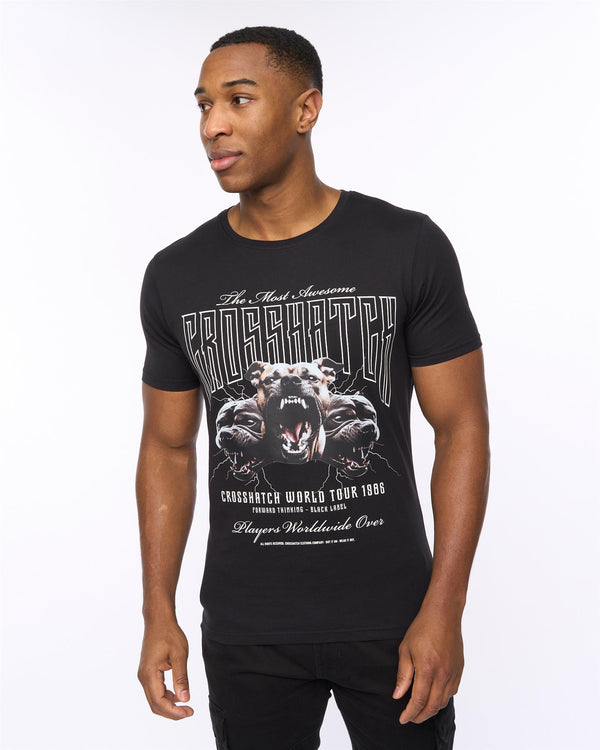 crosshatch Dogz T-Shirt Black