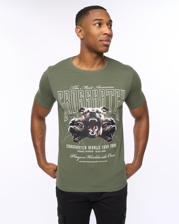 Crosshatch Dogz T-Shirt Thyme