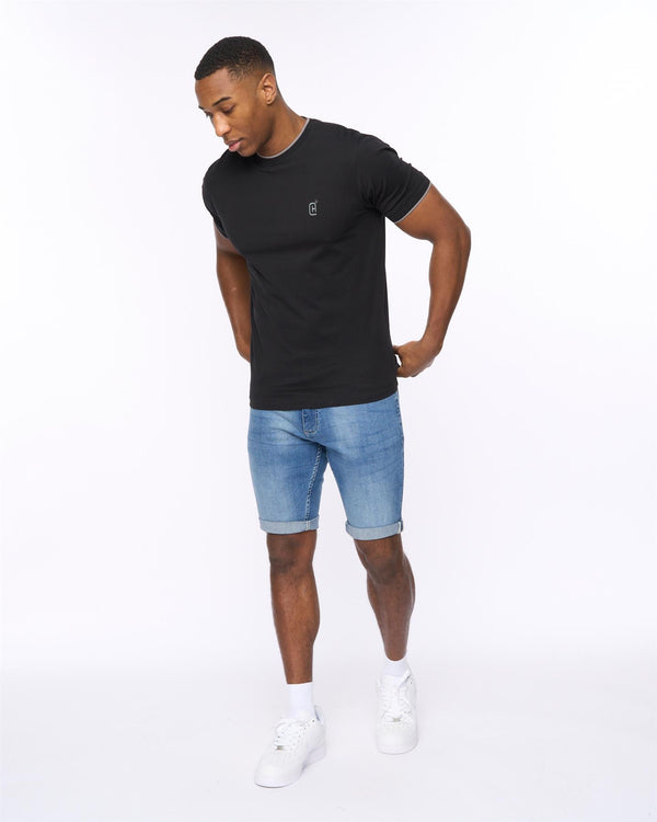 Crosshatch Einstip T-Shirt Black