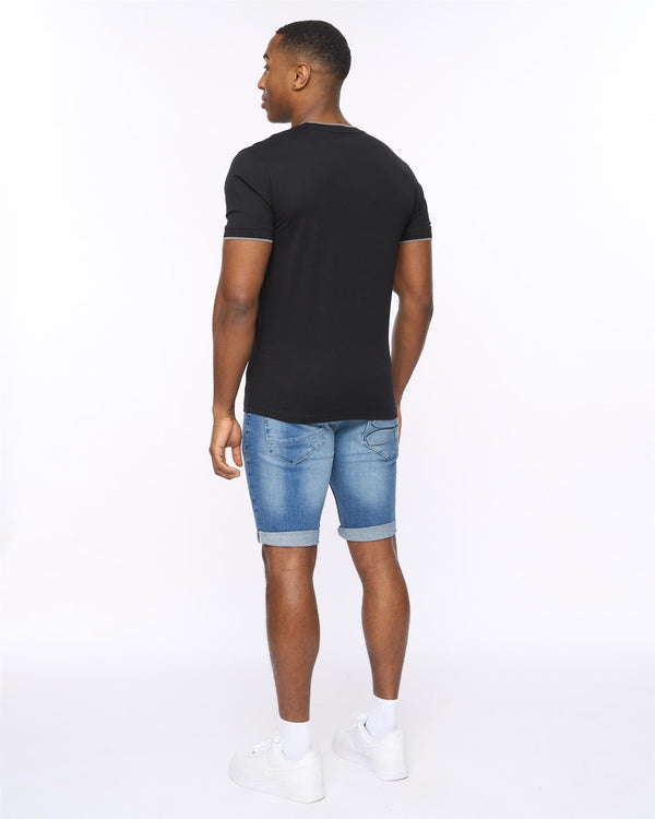 Crosshatch Einstip T-Shirt Black