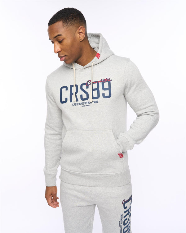 Crosshatch Ellsworth Hoodie Grey Marl