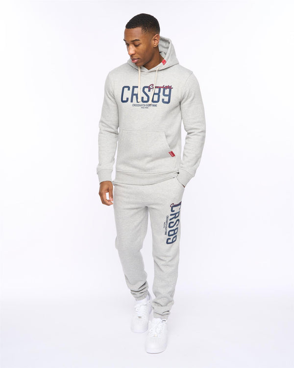 Crosshatch Ellsworth Hoodie Grey Marl
