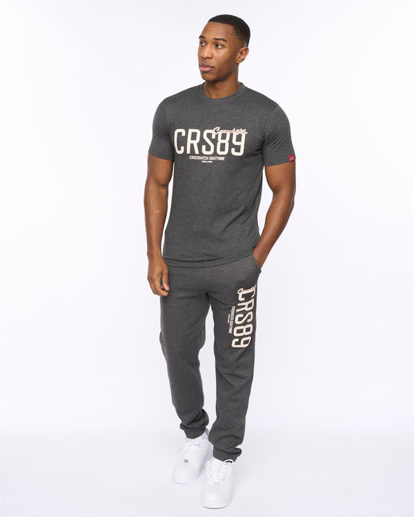 Crosshatch Ellsworth T-Shirt Charcoal Marl