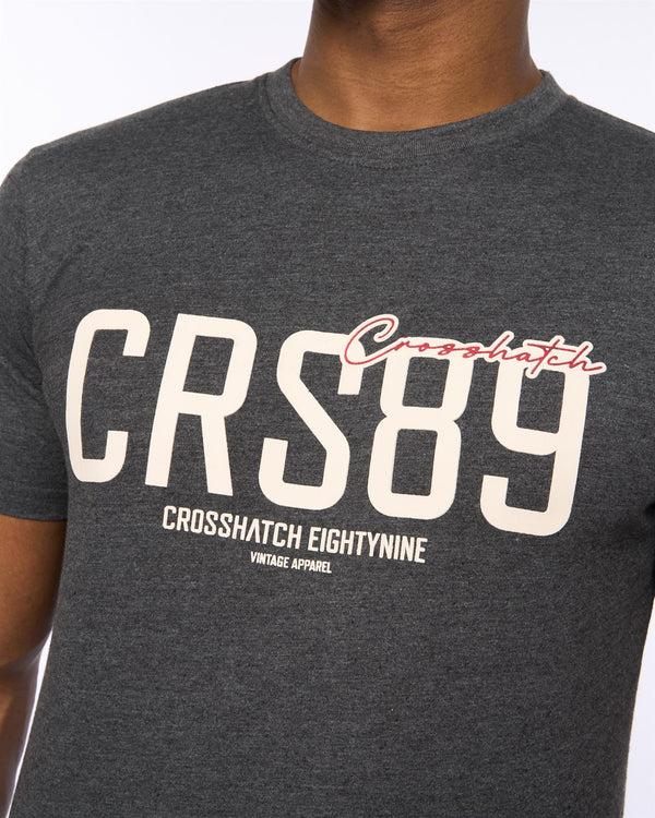 Crosshatch Ellsworth T-Shirt Charcoal Marl