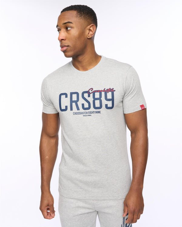 Crosshatch Ellsworth T-Shirt Grey Marl