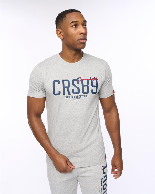 crosshatch Ellsworth T-Shirt Grey Marl