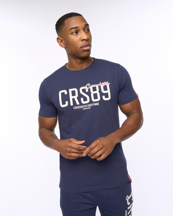 crosshatch Ellsworth T-Shirt Navy