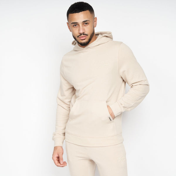 Crosshatch Emmon Hoodie/Jogger Set Stone