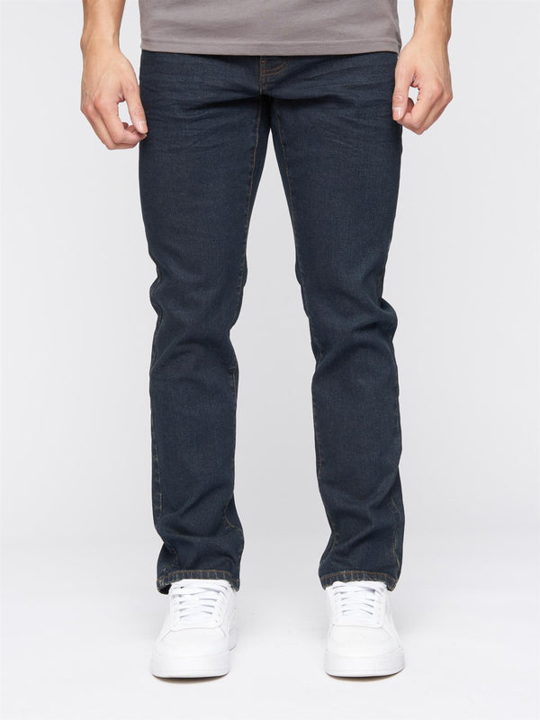 Crosshatch Farrowed Stretch Denim Jeans Raw Wash