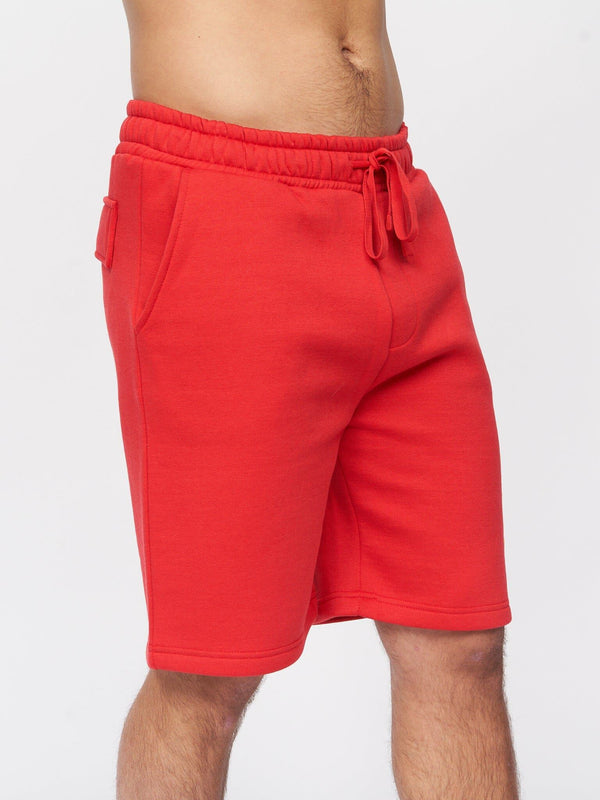 crosshatch Flocked Shorts Red