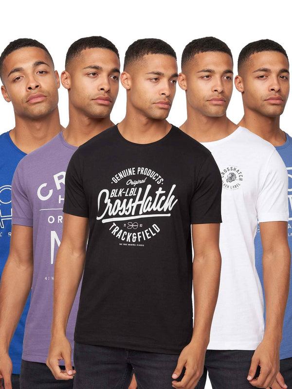 crosshatch Flomax T-Shirt 5pk Assorted