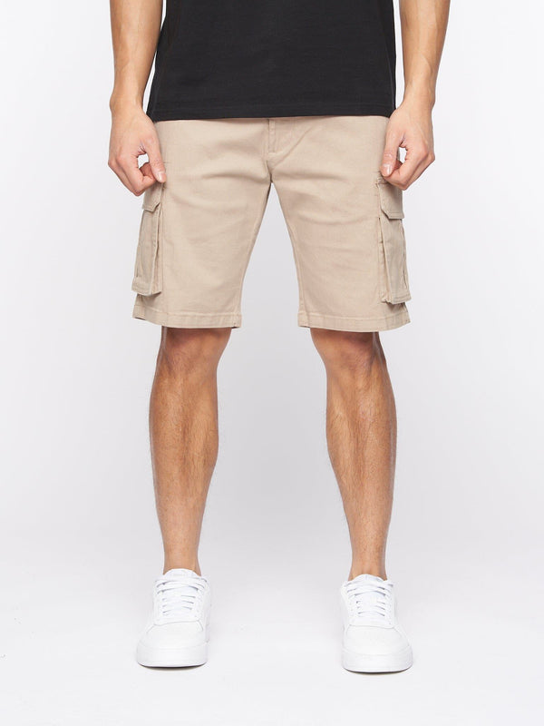 Crosshatch Frentons Cargo Shorts Stone