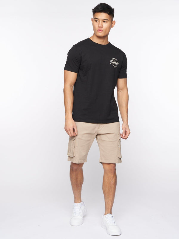Crosshatch Frentons Cargo Shorts Stone
