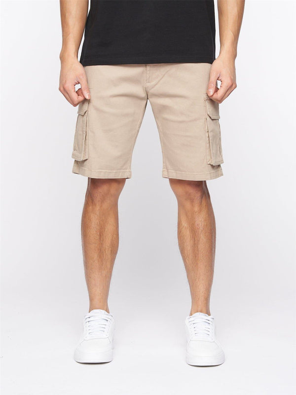 crosshatch Frentons Cargo Shorts Stone