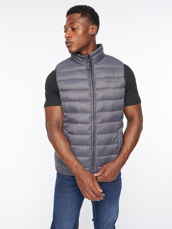 crosshatch Gattering Gilet Charcoal