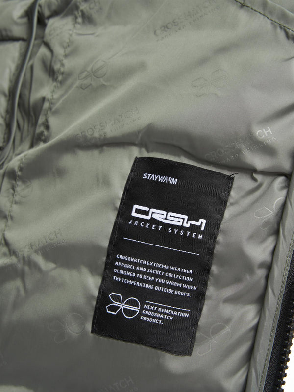 Crosshatch Gattering Gilet Olive