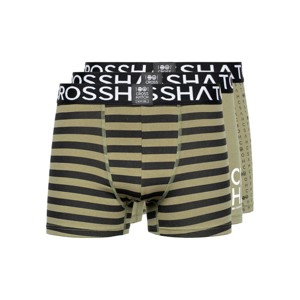 crosshatch Gridline Boxers 3pk Green